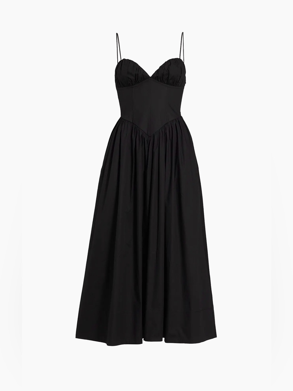 Nwt $398 Ronny Kobo Carmine Corset Cotton Midi Dress, Size Xs